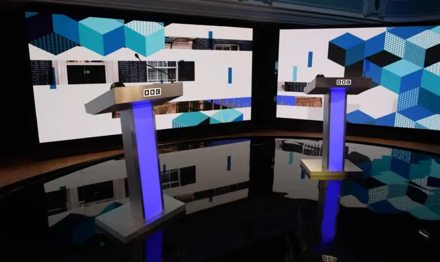 Stage for the BBC leadership debate