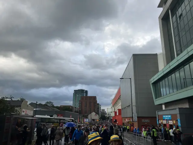 Fans arriving at Bramall Lane