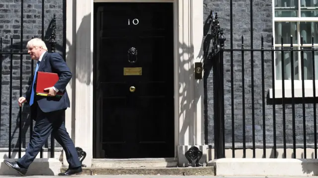 Boris Johnson leaving Downing Street