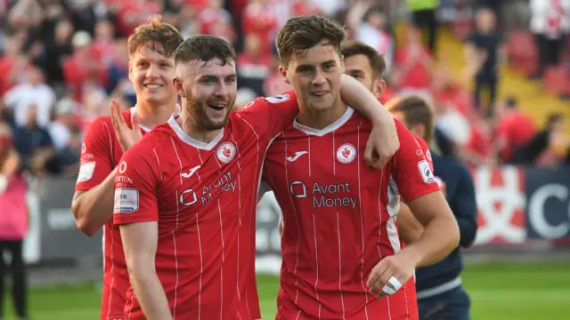 Sligo's Aidan Keena and Shane Blaney celebrate