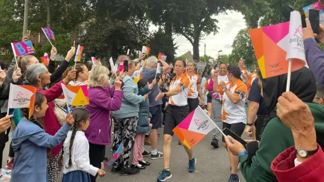 Crowds in Perry park