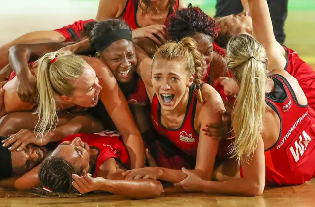 England celebrate their 2018 win