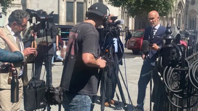 Correspondent Colin Paterson outside court