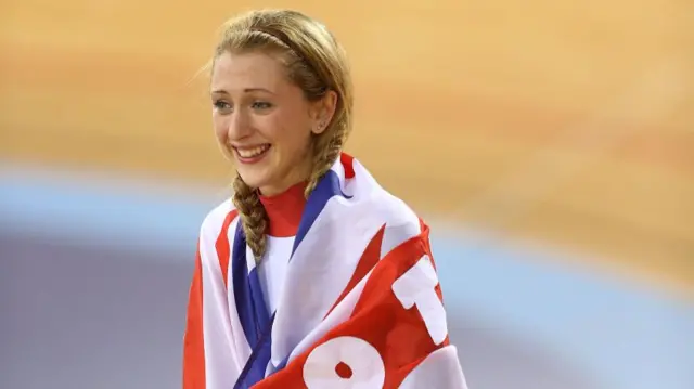 Laura Kenny in action