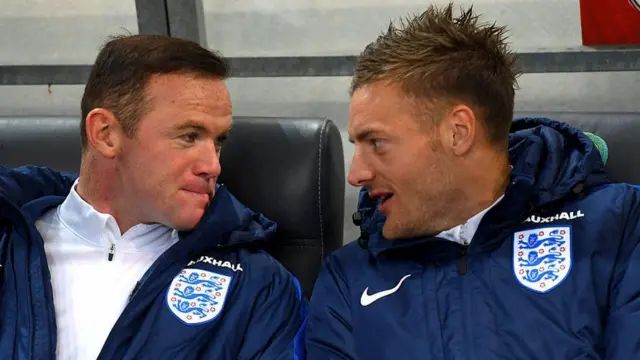 Wayne Rooney and Jamie Vardy last played together in 2016