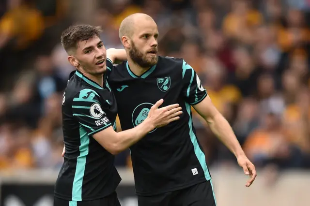 Billy Gilmour and Teemu Pukki