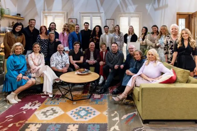 Cast members of the final Neighbours episode