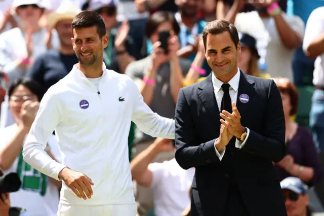 Novak Djokovic and Roger Federer