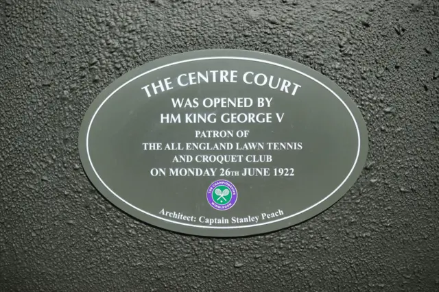 Centre Court plaque