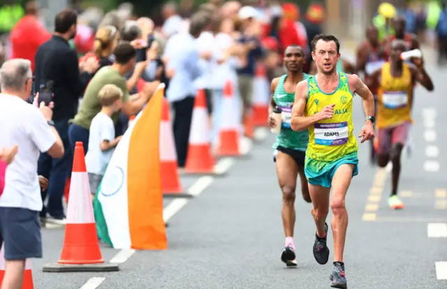 Australia's Liam Adams on the marathon course