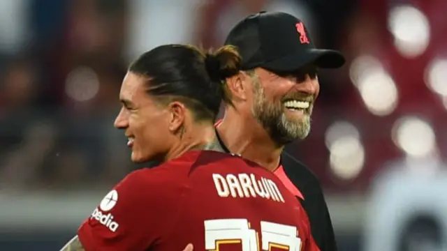 Darwin Nunez and Jurgen Klopp