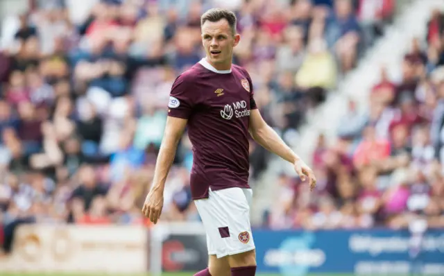 Hearts striker Lawrence Shankland