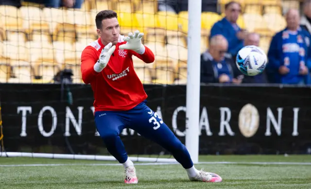 Goalkeeper Jon McLaughlin starts for Rangers today