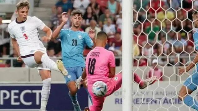 Callum Doyle scoring for England under-19