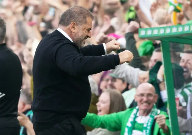 Celtic manager Ange Postecoglou celebrates