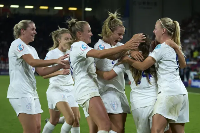 England team celebrate