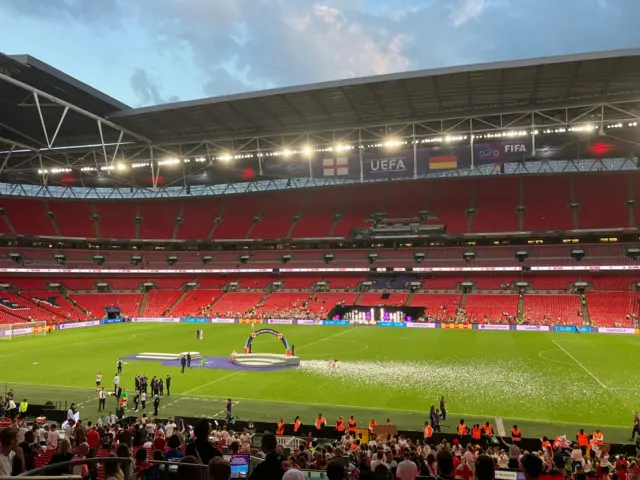 Players on the pitch