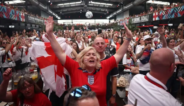 England fans at Box Park