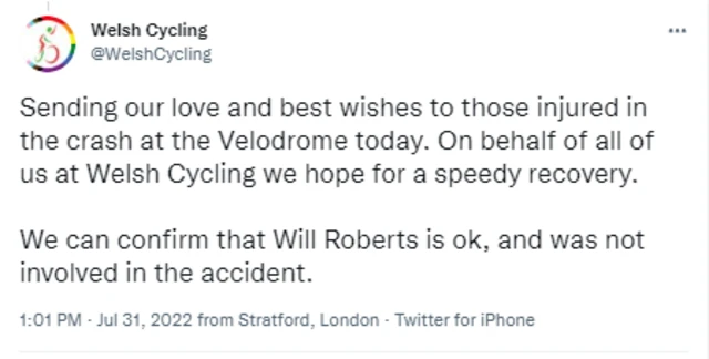 Welsh cycling tweet