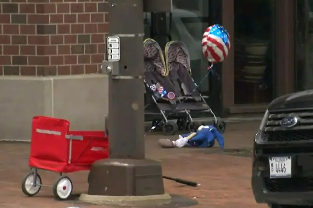 Belongings left behind at Highland Park 4 July 2022