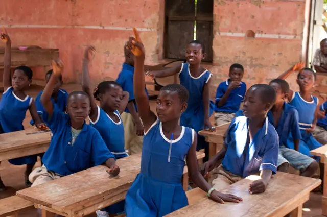 Children at a primary school in Ghana.