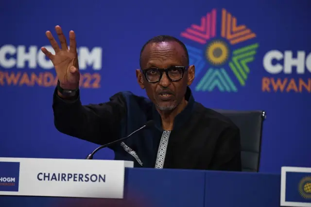 Paul Kagame at the Commonwealth summit last month.