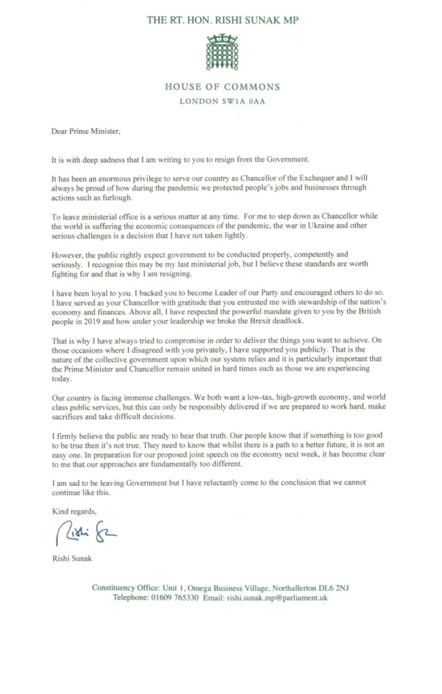 Letter from the chancellor