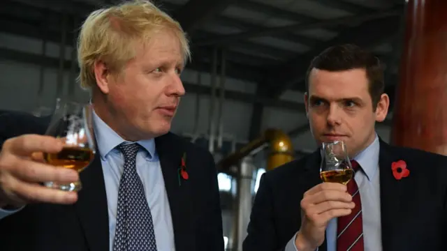 Douglas Ross and Boris Johnson in November 2019