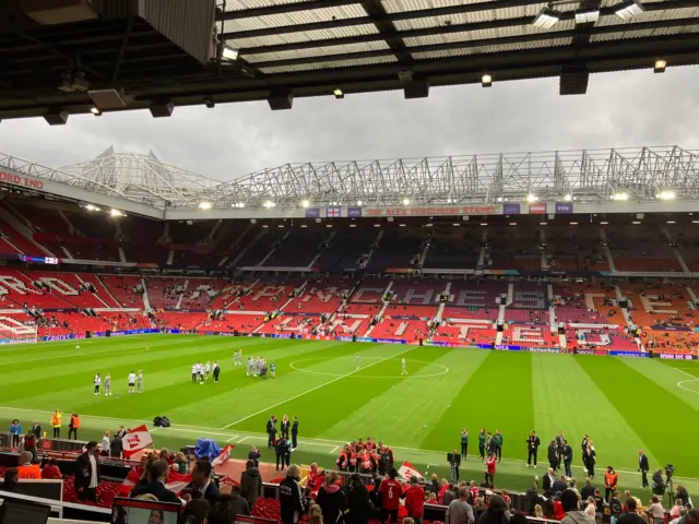 England inspect the pitch