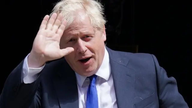 Prime Minister Boris Johnson departs 10 Downing Street, Westminster, London, to attend Prime Minister's Questions