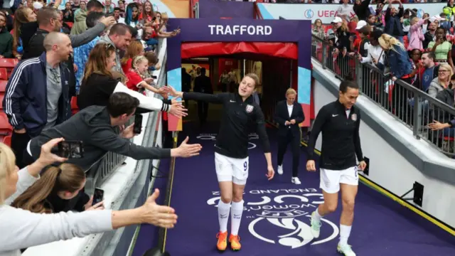 England players walk out