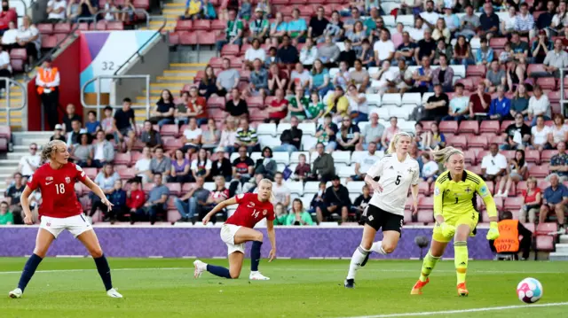 A photo of Norway scoring a penalty