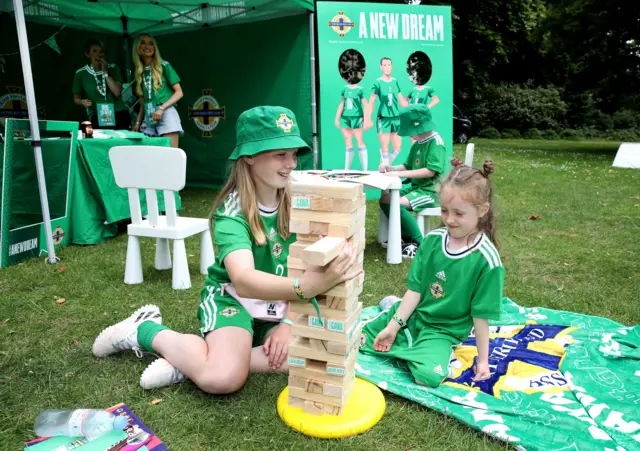 Young Northern Ireland fans in Southampton