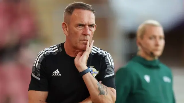 A photo of Northern ireland manager kenny Shiels
