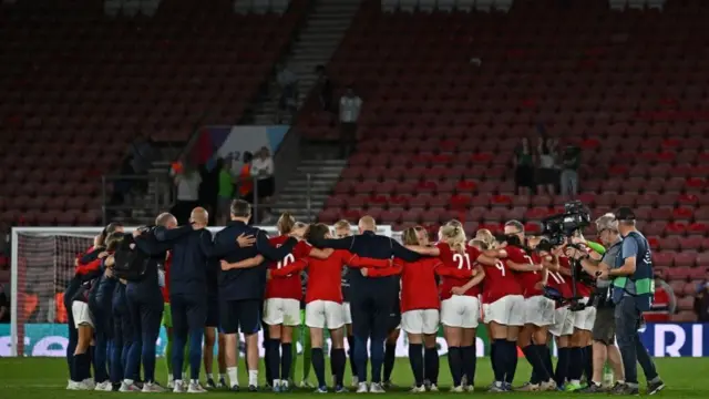 A photo of Norway's women footballers