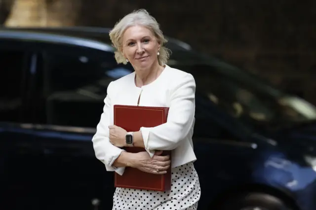 Culture Secretary Nadine Dorries attends the cabinet meeting earlier