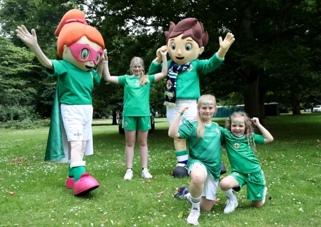 Young Northern Ireland fans in Southampton