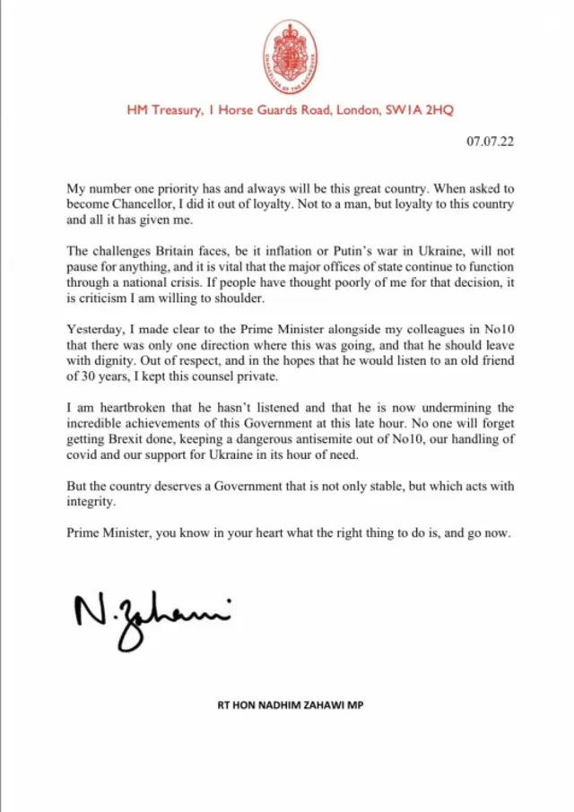 Letter from the chancellor