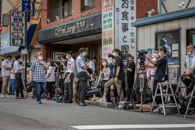 Reporters in Nara