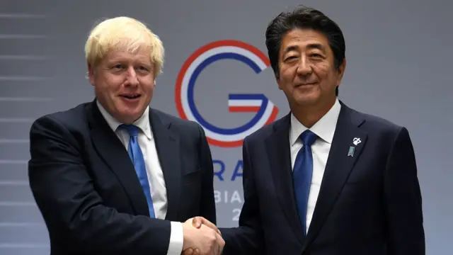 Boris Johnson and Shinzo Abe