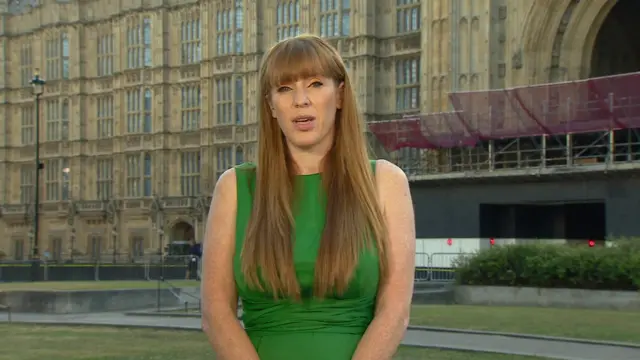 Angela Rayner speaking outside Parliament