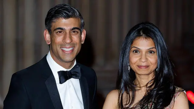 Rishi Sunak and his wife Akshata Murty