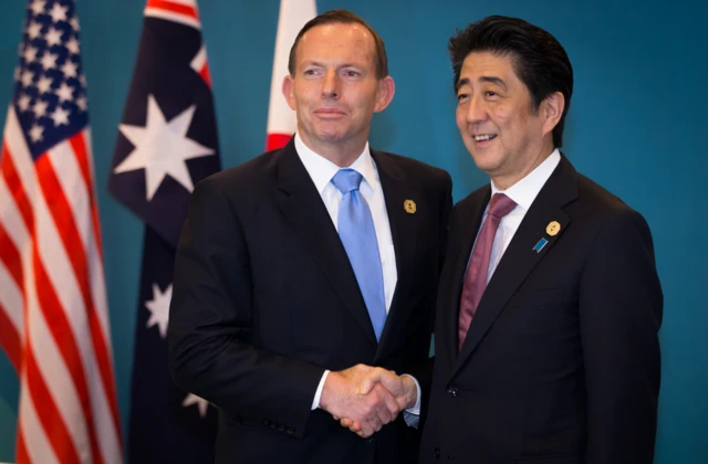 Tony Abbott and Shinzo Abe