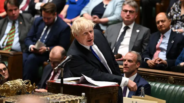 Boris Johnson in the House of Commons