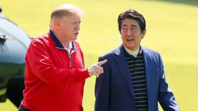 Trump and Shinzo Abe