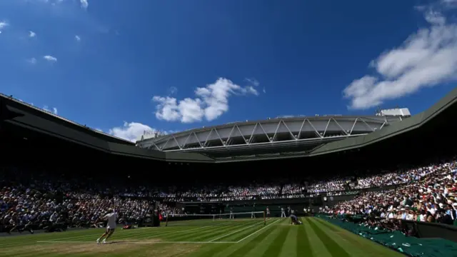 Centre Court and blue skies