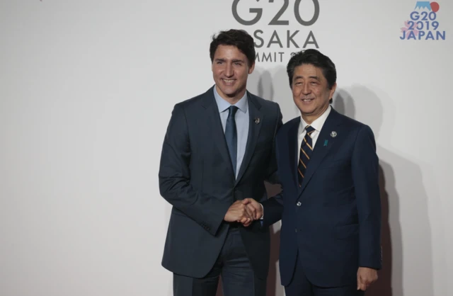 Justin Trudeau and Shinzo Abe