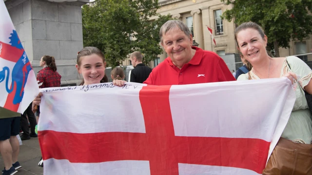 Sarah Erkal, 47, her daughter Ava, 11, and Ava’s grandad Alan Aspinall