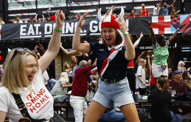 England fans celebrate