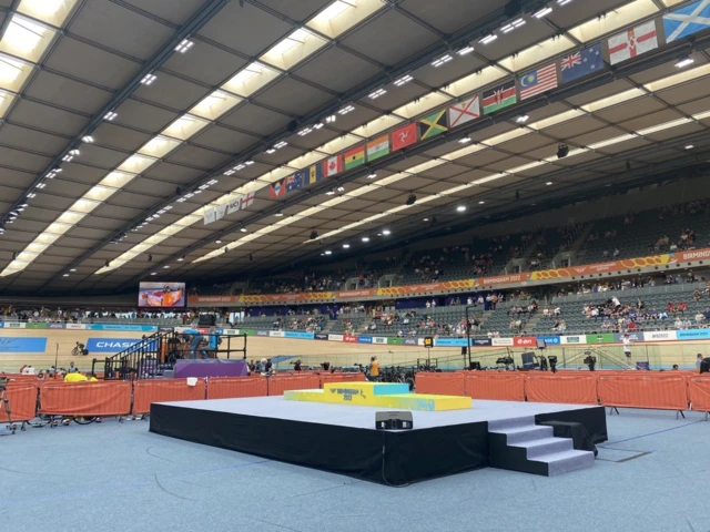 The podium at the velodrome